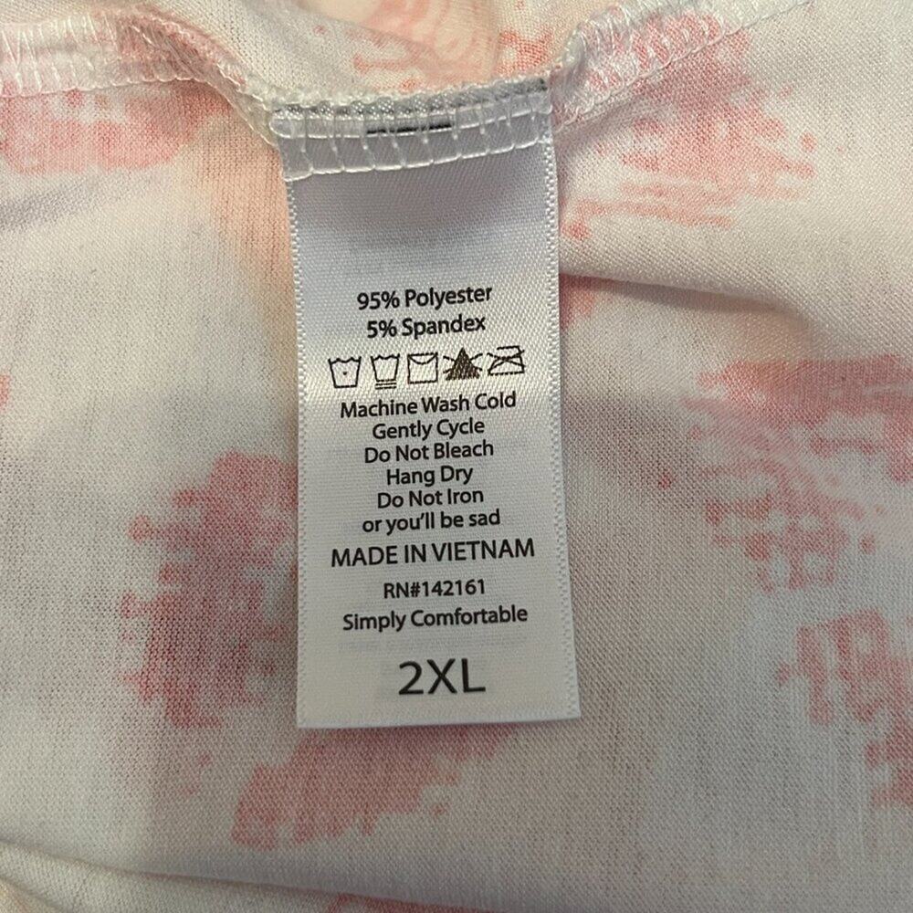 Lularoe Melissa Tunic White & Pink Size 2XL - Picture 4 of 4